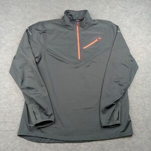 Nike Pullover Mens XL Gray Dri-FIT 1/4 Zip Long Sleeve Running Top 502902-061